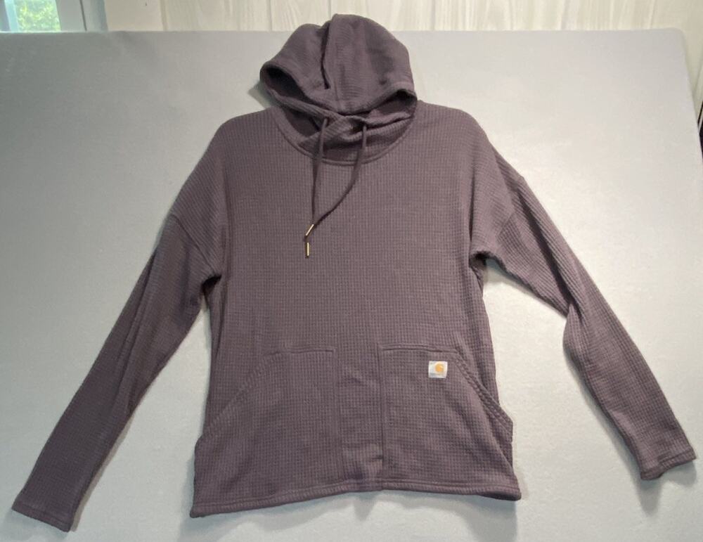 Carhartt Women's Thermal Waffleknit Long-Sleeve Shirt Size Medium Color Plum